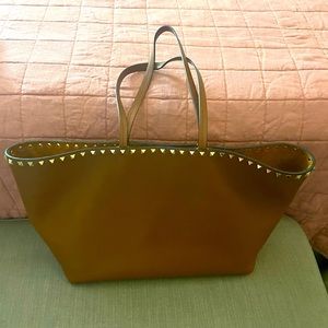 Valentino brown leather tote
